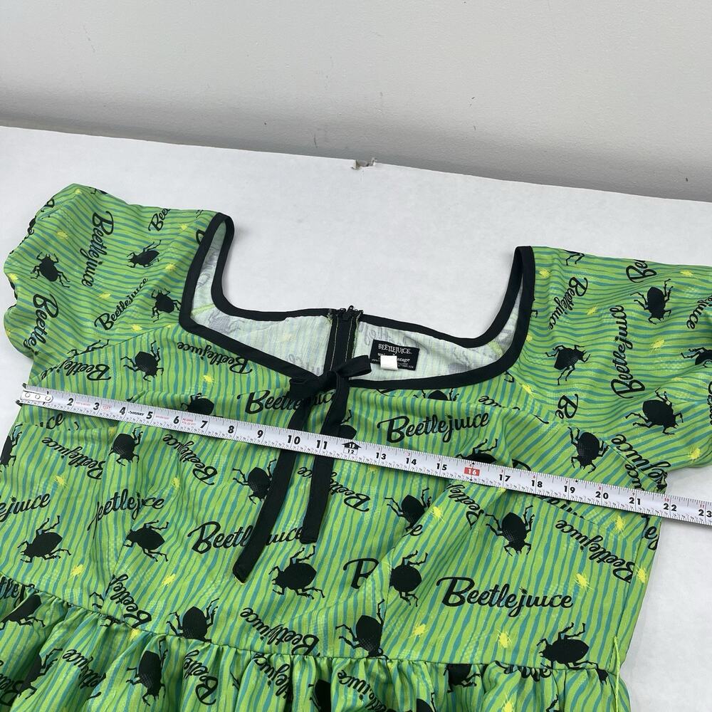 Unique Vintage Beetlejuice Crawling Critters Insect Hannah Swing Dress 2X Plus - Picture 9 of 15
